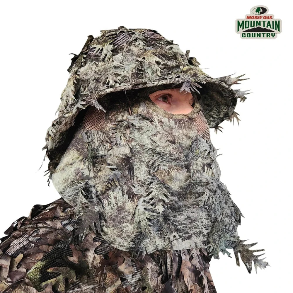 One Size Fits Most SM-XL (Hat size 6 to 8, 54-63cm)Custom Fit with Locking Drawstring Choose From 12 Camo PatternsQuikCamoThe Fowl Depot2-in-1 Leafy Face Mask and Bucket Hat (Adjustable, OSFM)