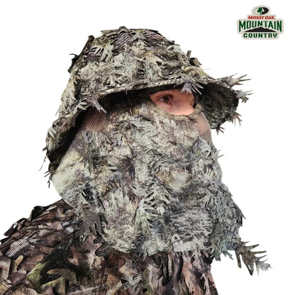 One Size Fits Most SM-XL (Hat size 6 to 8, 54-63cm)Custom Fit with Locking Drawstring Choose From 12 Camo PatternsQuikCamoThe Fowl Depot2-in-1 Leafy Face Mask and Bucket Hat (Adjustable, OSFM)