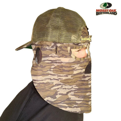 Double Check Your Head Size and Camo Pattern Selection Mask Drops From BACK/REAR of the HatQuikCamoThe Fowl Depot2-in-1 REAR Face Mask and Camo Hat (Fitted)