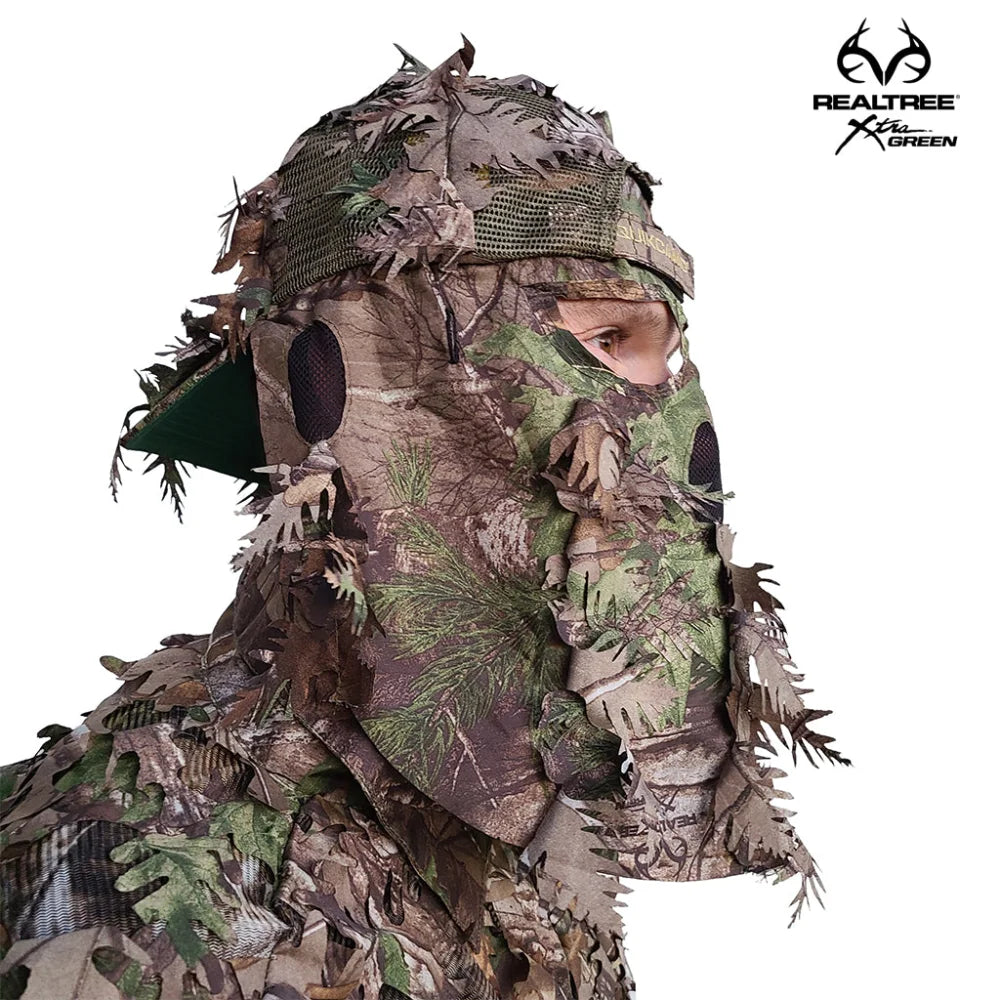 Double Check Your Head Size and Camo Pattern Selection Mask Drops From BACK/REAR of the HatQuikCamoThe Fowl Depot2-in-1 REAR Leafy Face Mask and Camo Hat (Fitted)