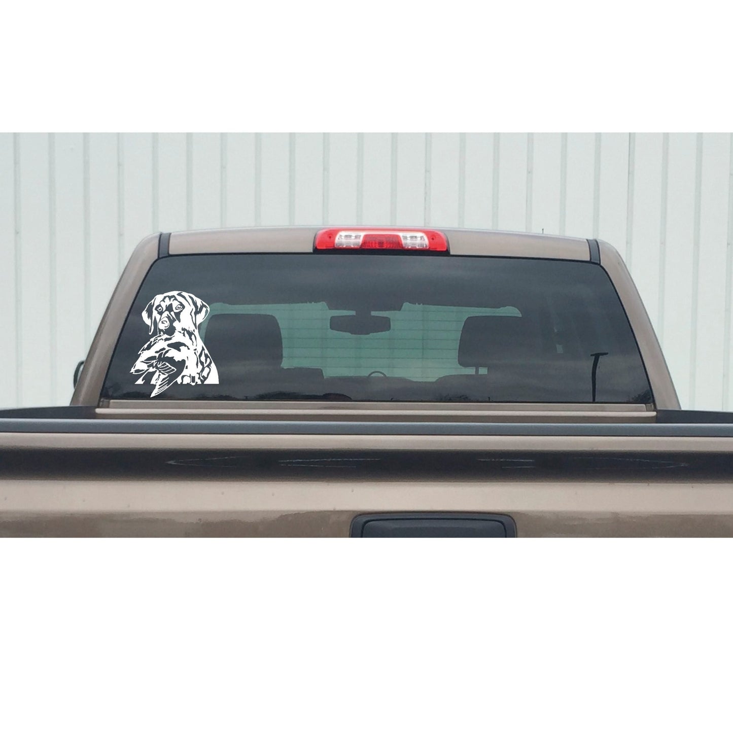 Detailed Lab Head with Mallard Decal - Realistic Design for Dog Lovers
