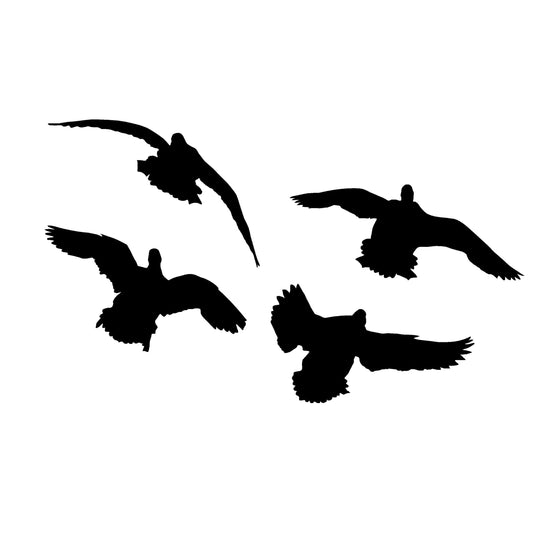 4 Ducks Flying In Decal - Stylish 4 Ducks Flying In Sticker - 5052