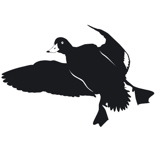 Flying Duck Cupped and Feet Down Hunting Decal – Duck Flying Cupped and Feet Down Hunting Sticker – 7041