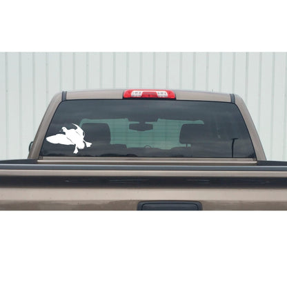 Flying Duck Cupped and Feet Down Hunting Decal – Duck Flying Cupped and Feet Down Hunting Sticker – 7041