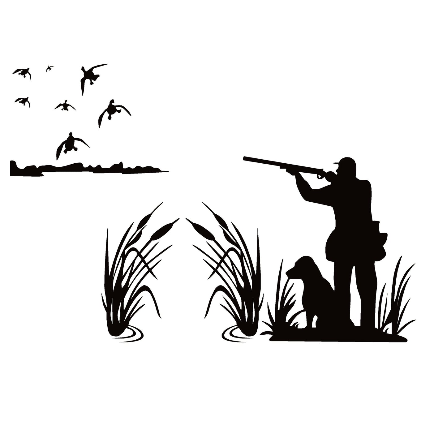 DUCK HUNTER IN FIELD SCENE Decal – Premium Outdoor Sticker for Enthusiasts