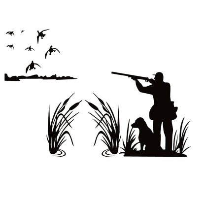 DUCK HUNTER IN FIELD SCENE Decal – Premium Outdoor Sticker for Enthusiasts