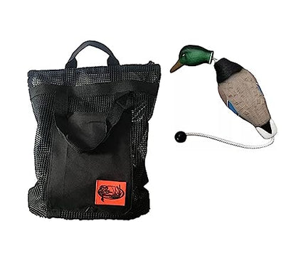 HuntEmUp Hunting Dog Essentials Training Kit - Premium Dog Duck Bumper Retriever Fowl Dead Mallard + Mesh Bumper Bag