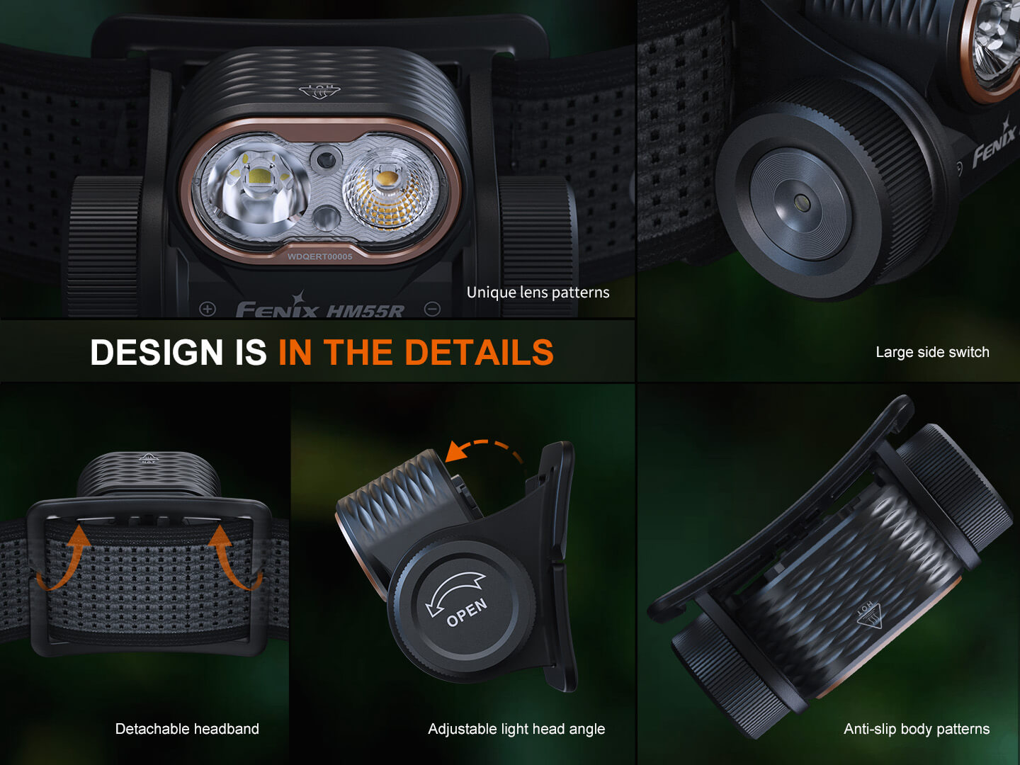 Fenix HM55R Lightweight Multi-LED Headlamp