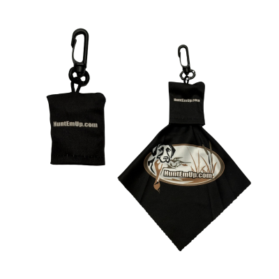 HuntEmUp Microfiber Lens Cleaning Cloth with Clip-On Pouch