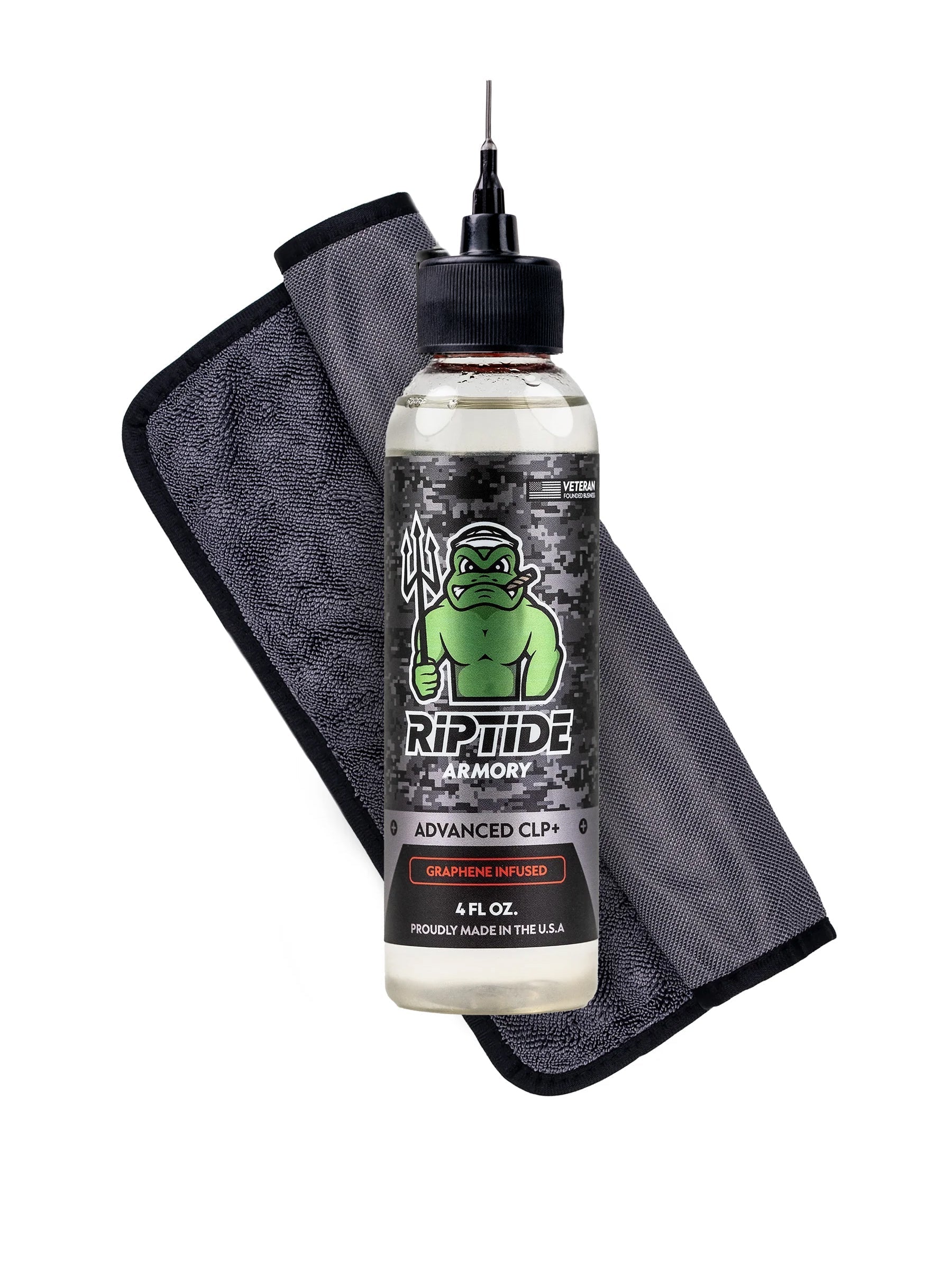 Riptide Armory CLP+ Graphene - Cleans, Lubes, Protects Targeted Long-Lasting Formula - Most Advanced Technology in Nano Coating Protection - Veteran Owned & Formulated by US Navy Seal MOST ADVANCED FORMULA! This high-performance, all-in-one CLP formulatio