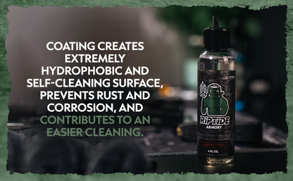 Riptide Armory CLP+ Graphene - Cleans, Lubes, Protects Targeted Long-Lasting Formula - Most Advanced Technology in Nano Coating Protection - Veteran Owned & Formulated by US Navy Seal MOST ADVANCED FORMULA! This high-performance, all-in-one CLP formulatio