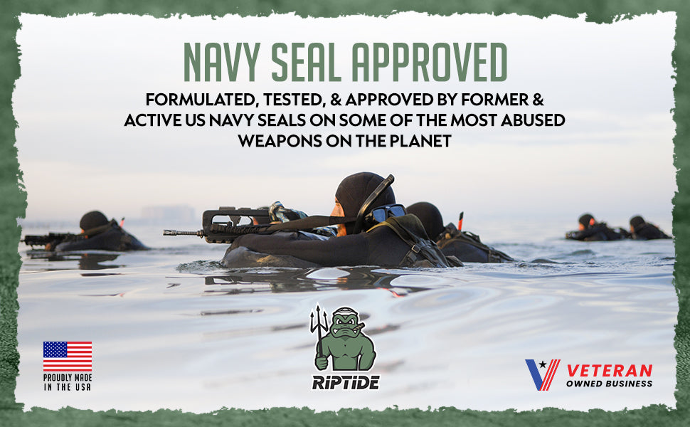 Riptide Armory Advanced Gun Oil - Long Lasting Graphene Protection & Lubricitity - Protect & Prevent Buildup - Safe on All Surfaces - Veteran Founded & Formulated by Former US Navy Seal (2oz) MOST ADVANCED FORMULA! This high-performance, highly protective