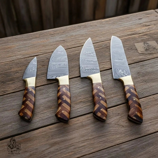 Custom made Chef Knives Set with Wood handle
