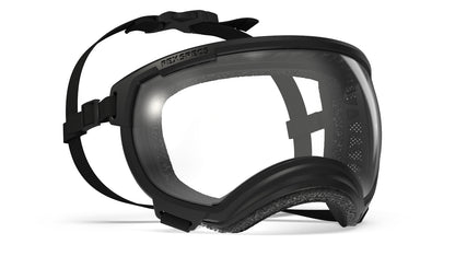 Rex Specs Goggles provide stable, secure eye protection for your dog. Rex Specs are used by professional working dogs deploying from helicopters, simple sunny day strollers, bird flushing hunting dogs and motorcycle-riding pup alike. Wherever and whatever