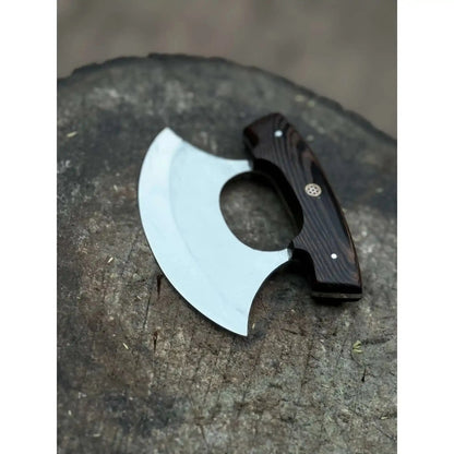 Handcrafted Ulu Chopper Knife – Wenge Wood Handle | Stainless Steel Blade | JW SteelCrafts