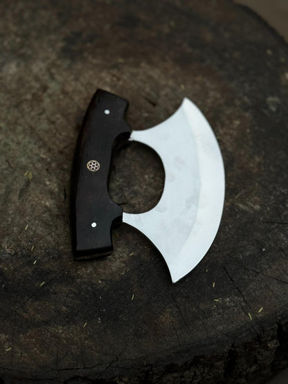 Handcrafted Ulu Chopper Knife – Wenge Wood Handle | Stainless Steel Blade | JW SteelCrafts