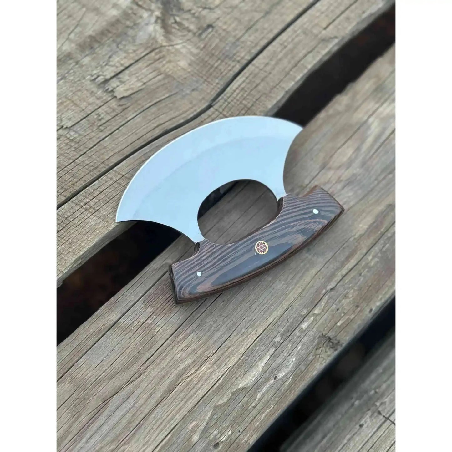 Handcrafted Ulu Chopper Knife – Wenge Wood Handle | Stainless Steel Blade | JW SteelCrafts