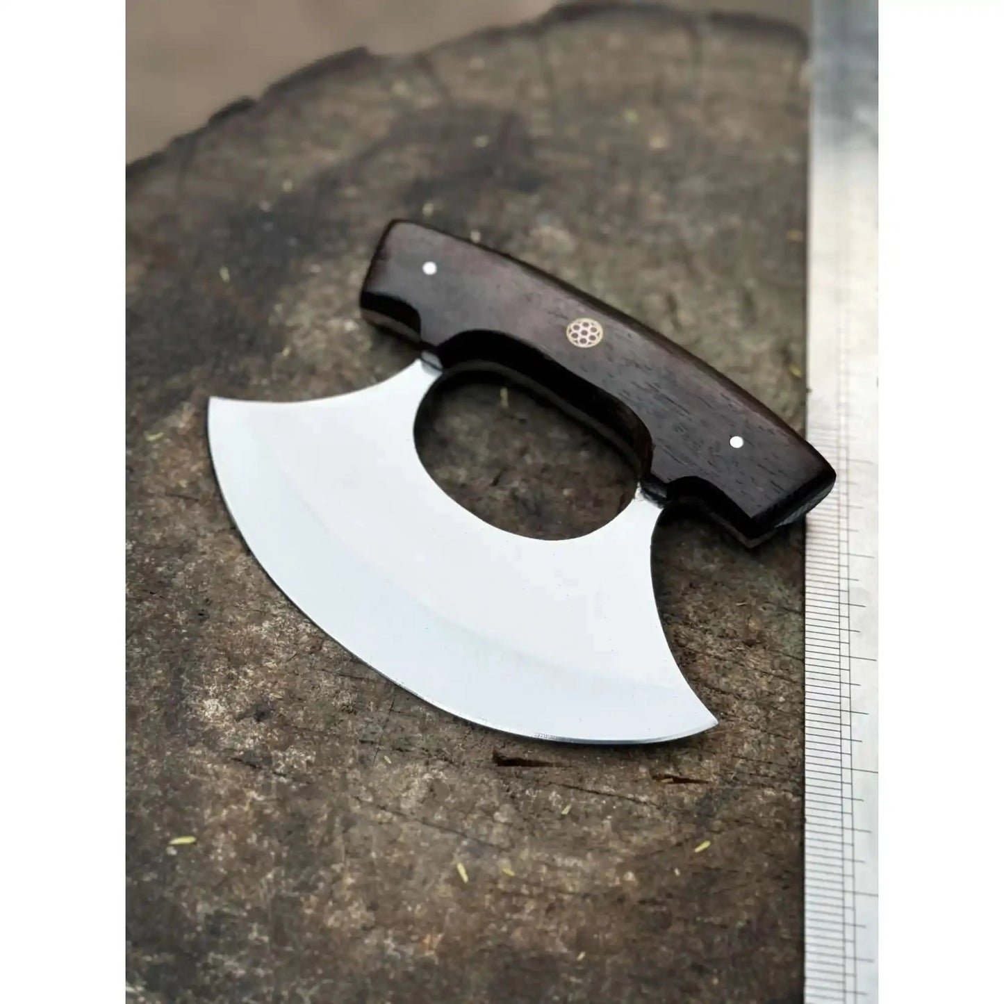 Handcrafted Ulu Chopper Knife – Wenge Wood Handle | Stainless Steel Blade | JW SteelCrafts