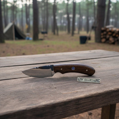 Handmade Skinner Knife Rosewood Handle Fixed Blade Hunting Knife