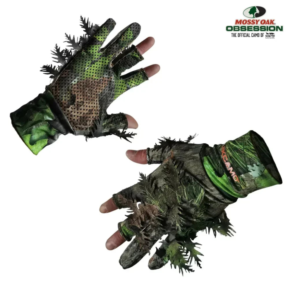 3D Leafy Camo Gloves for Hunting! 2 Styles, 2 Sizes, & 4 Camo Patterns!QuikCamoThe Fowl DepotLeafy Camo Gloves (Fingerless or Touchscreen Tips)