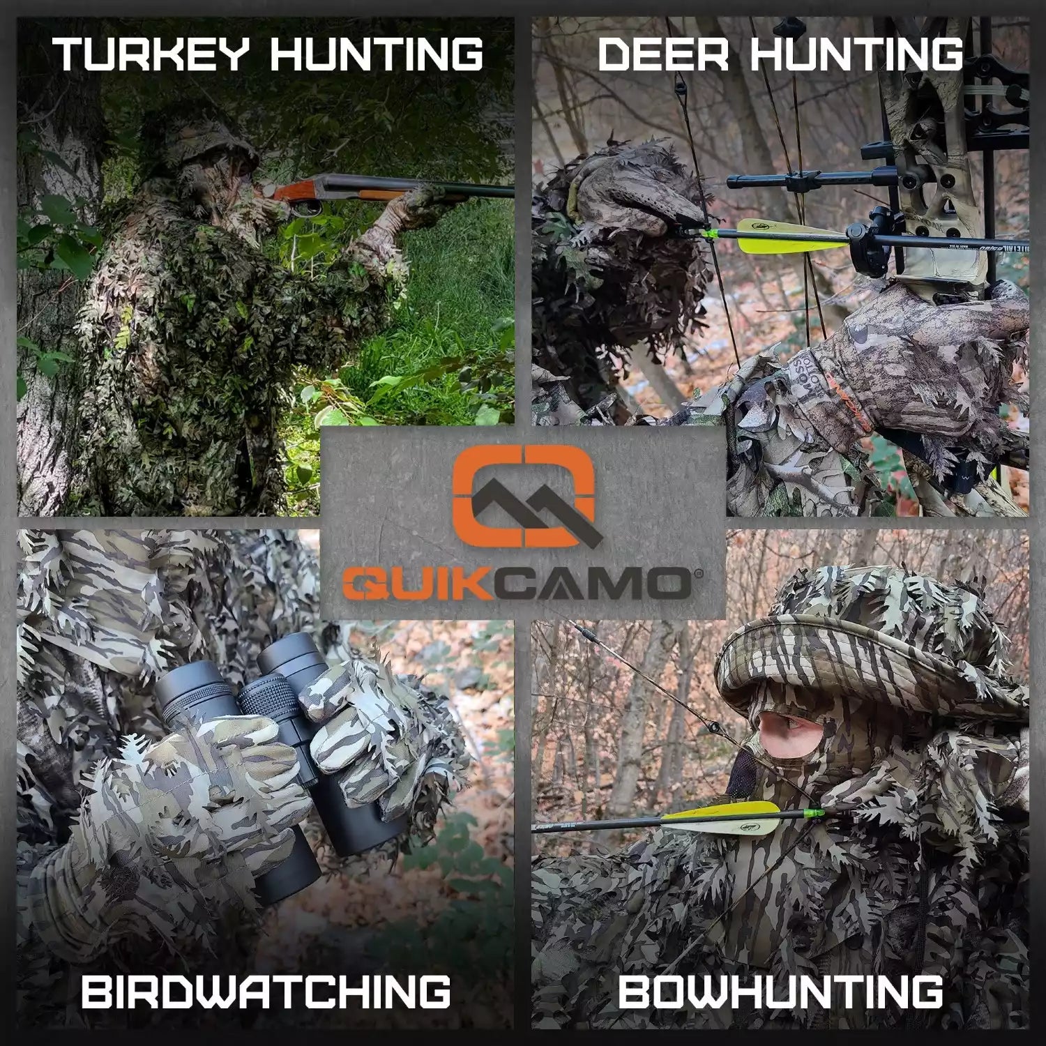 3D Leafy Camo Gloves for Hunting! 2 Styles, 2 Sizes, & 4 Camo Patterns!QuikCamoThe Fowl DepotLeafy Camo Gloves (Fingerless or Touchscreen Tips)