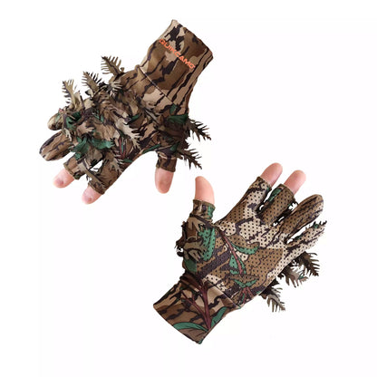 3D Leafy Camo Gloves for Hunting! 2 Styles, 2 Sizes, & 4 Camo Patterns!QuikCamoThe Fowl DepotLeafy Camo Gloves (Fingerless or Touchscreen Tips)