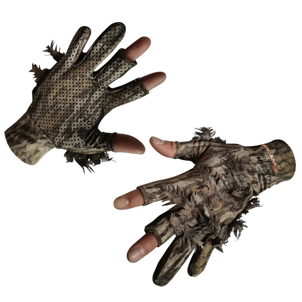3D Leafy Camo Gloves for Hunting! 2 Styles, 2 Sizes, & 4 Camo Patterns!QuikCamoThe Fowl DepotLeafy Camo Gloves (Fingerless or Touchscreen Tips)