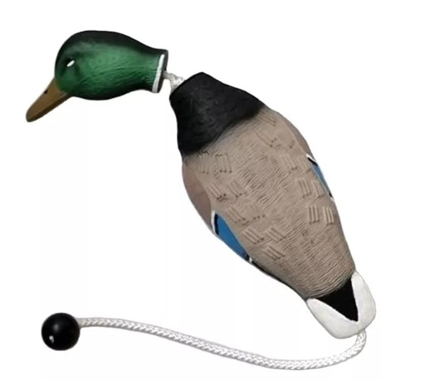 HuntEmUp Hunting Dog Essentials Training Kit - Mesh Bumper Storage Bag + Dead Fowl Mallard Dummy + Whistle & Lanyard + Training Chain