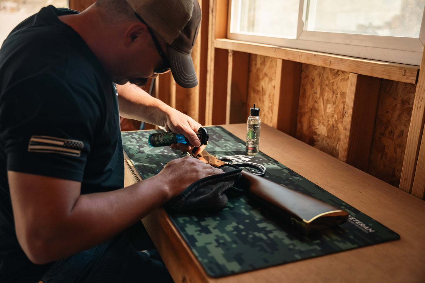 Riptide Armory Gun Cleaning Mat - Easy to Clean, Non-Slip Gun Cleaning Mat - Durable, Premium Neoprene Gun Cleaning Accessory Will Not Harm Firearm Surfaces - Veteran Owned (35" x 15.5") HIGH-QUALITY, DURABLE MATERIALS - Made out of high-quality neoprene