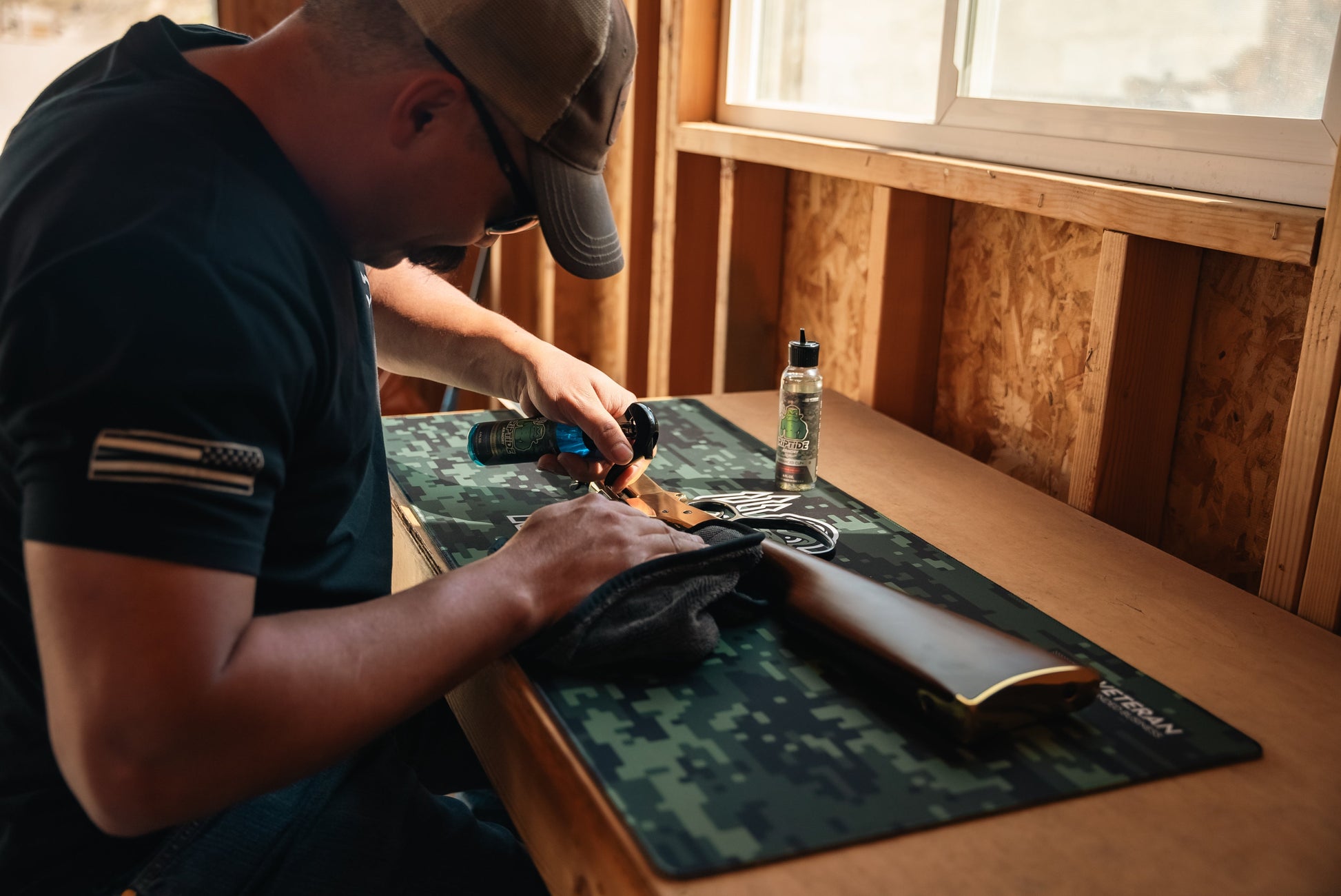 Riptide Armory Gun Cleaning Mat - Easy to Clean, Non-Slip Gun Cleaning Mat - Durable, Premium Neoprene Gun Cleaning Accessory Will Not Harm Firearm Surfaces - Veteran Owned (35" x 15.5") HIGH-QUALITY, DURABLE MATERIALS - Made out of high-quality neoprene