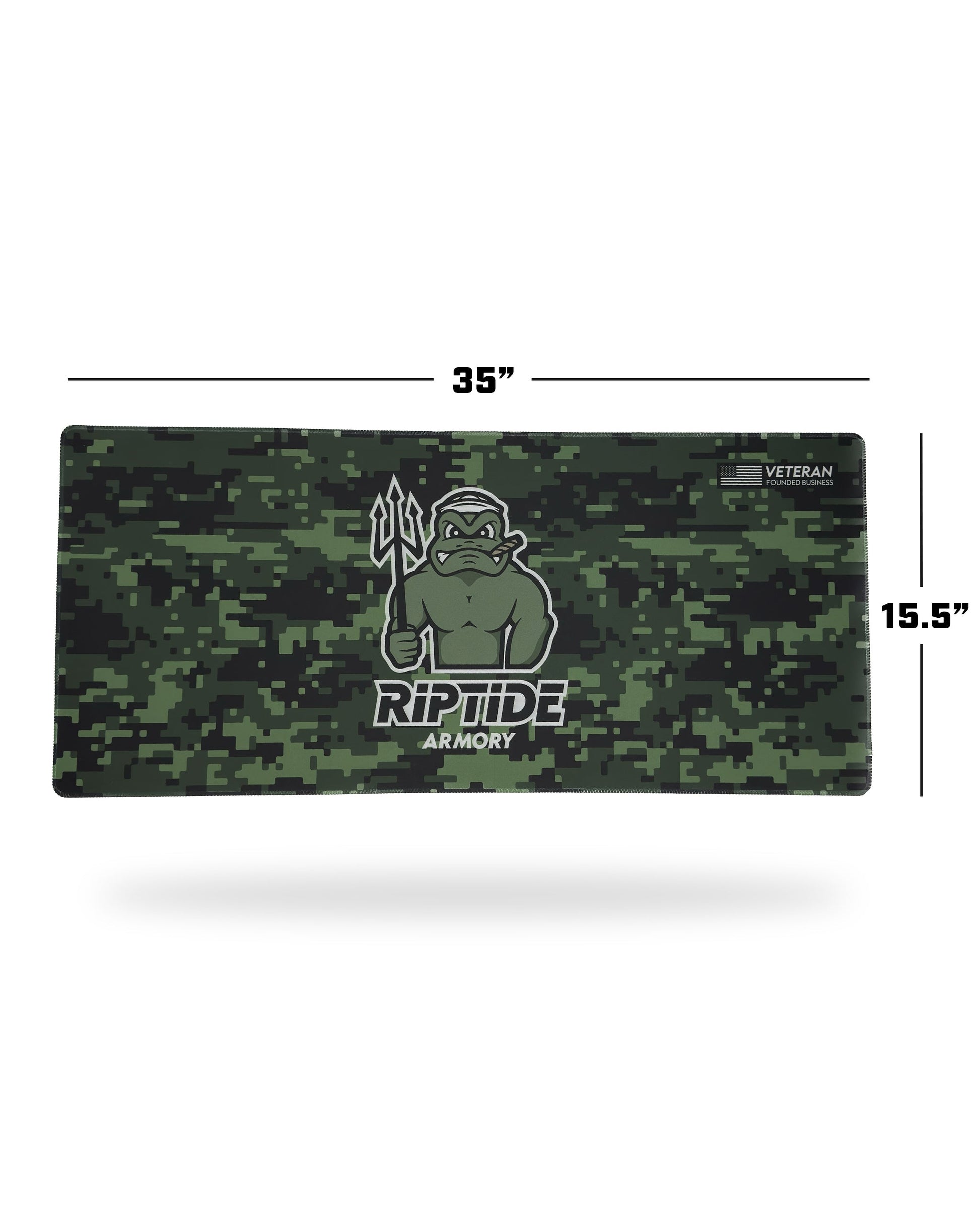 Riptide Armory Gun Cleaning Mat - Easy to Clean, Non-Slip Gun Cleaning Mat - Durable, Premium Neoprene Gun Cleaning Accessory Will Not Harm Firearm Surfaces - Veteran Owned (35" x 15.5") HIGH-QUALITY, DURABLE MATERIALS - Made out of high-quality neoprene