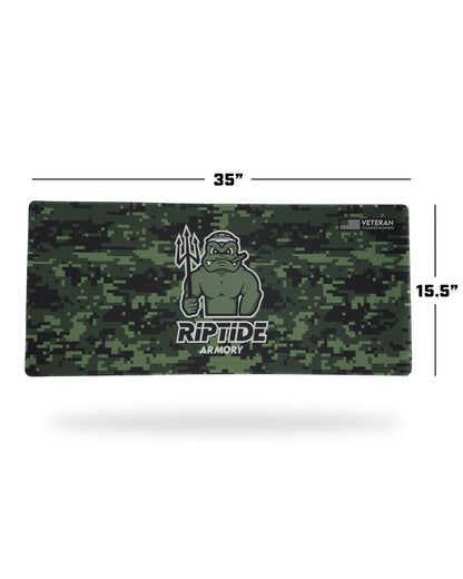 Riptide Armory Gun Cleaning Mat - Easy to Clean, Non-Slip Gun Cleaning Mat - Durable, Premium Neoprene Gun Cleaning Accessory Will Not Harm Firearm Surfaces - Veteran Owned (35" x 15.5") HIGH-QUALITY, DURABLE MATERIALS - Made out of high-quality neoprene
