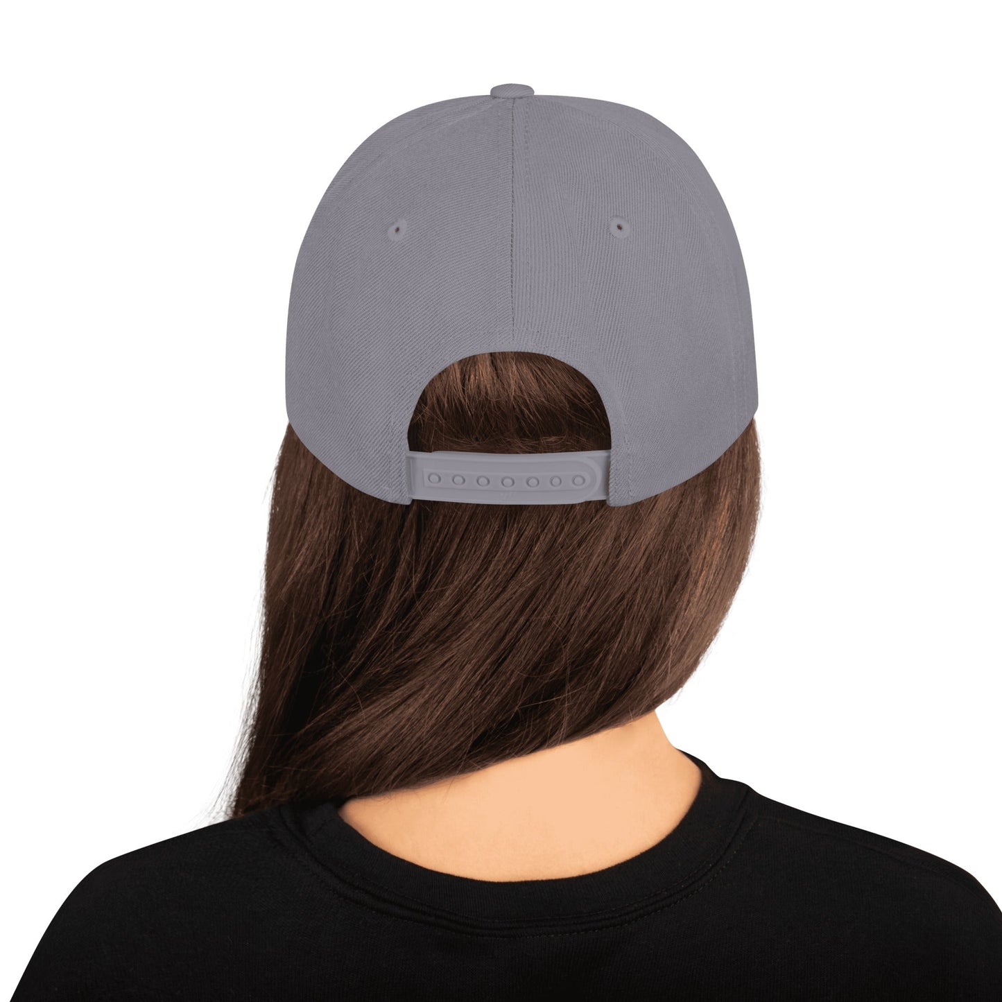 This hat is structured with a classic fit, flat brim, and full buckram. The adjustable snap closure makes it a comfortable, one-size-fits-most hat. • 80% acrylic, 20% wool • Green Camo is 60% cotton, 40% polyester • Structured, 6-panel, high-profile • 6 e