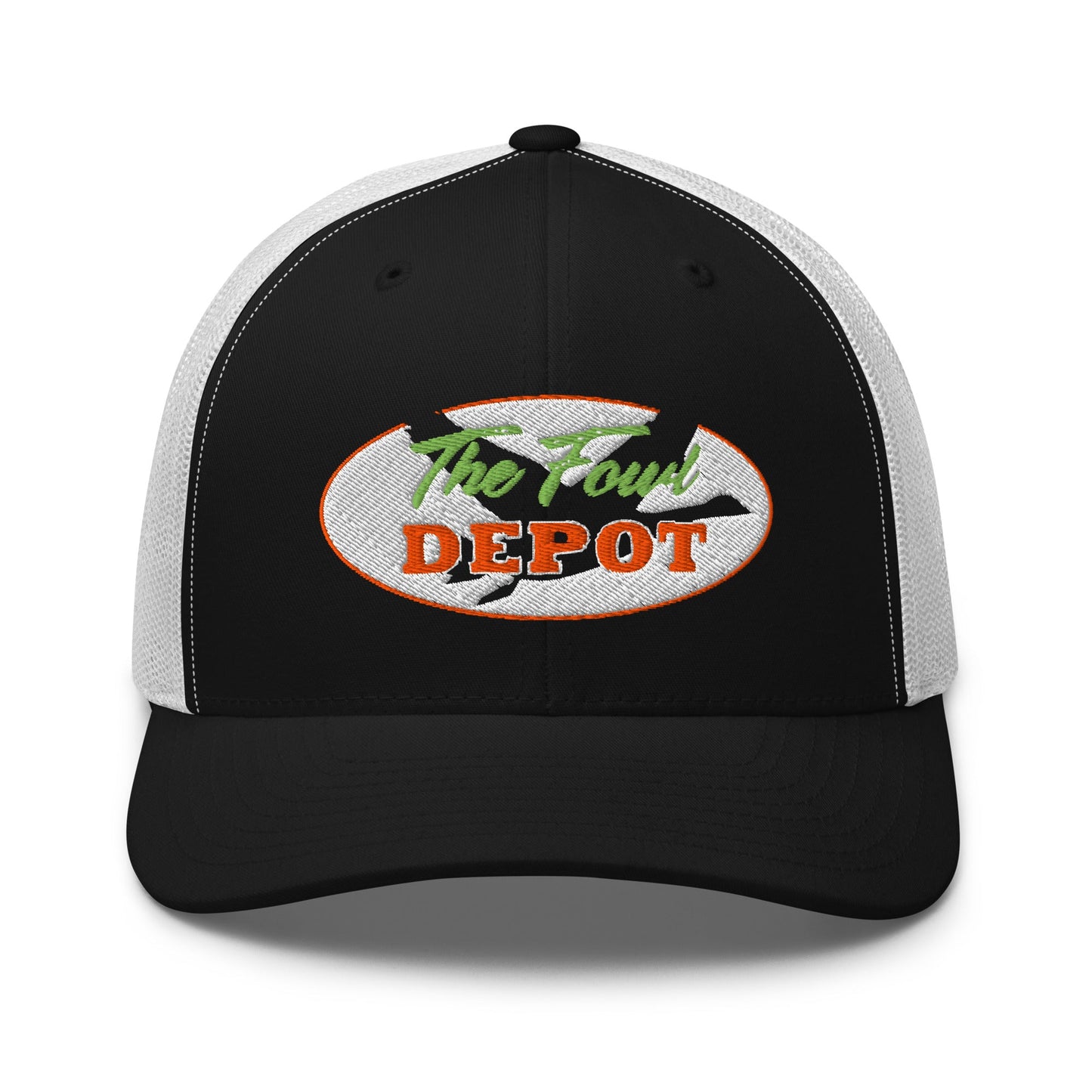 This six-panel trucker cap with a mesh back will be a comfy and classic choice for a perfect day in the sun. • 60% cotton, 40% polyester • Mid-profile cap with a low-profile embroidery area • Structured, six-panel cap • 3.5″ crown (8.9 cm) • Hard buckram