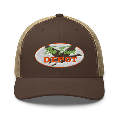 This six-panel trucker cap with a mesh back will be a comfy and classic choice for a perfect day in the sun. • 60% cotton, 40% polyester • Mid-profile cap with a low-profile embroidery area • Structured, six-panel cap • 3.5″ crown (8.9 cm) • Hard buckram