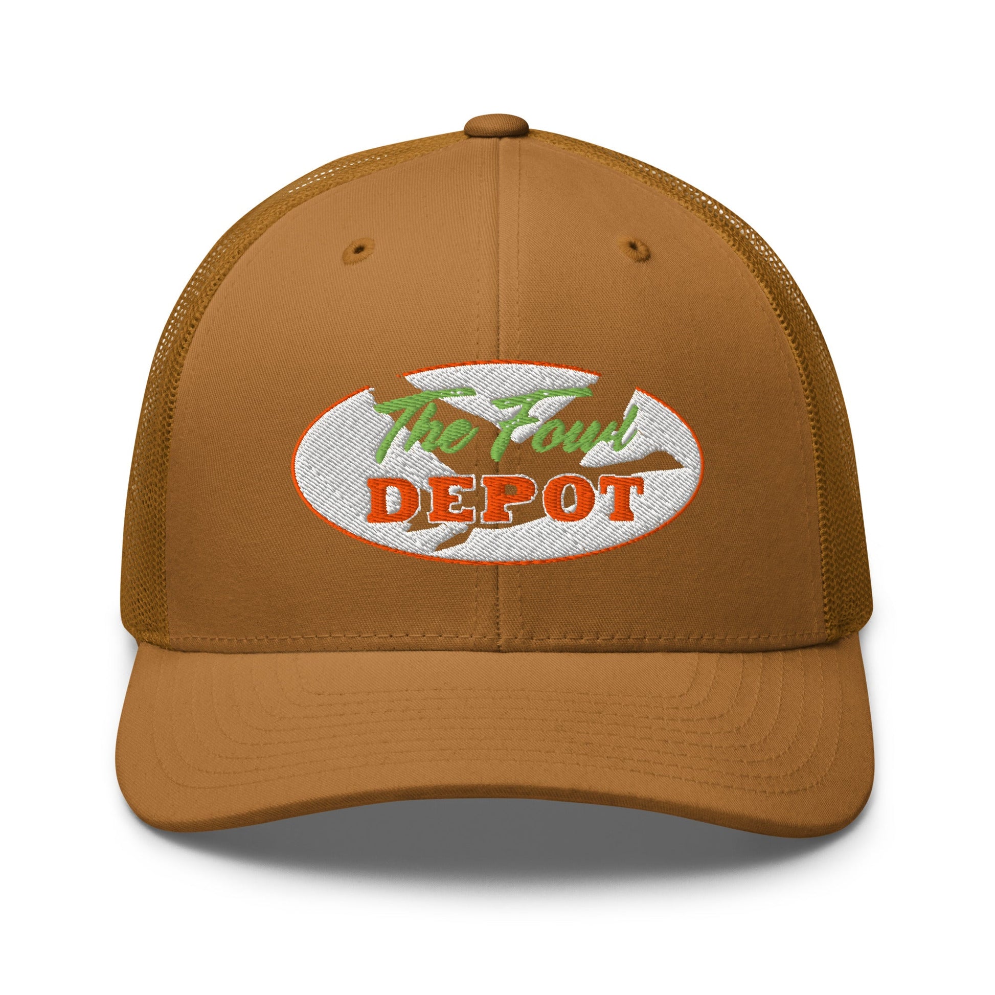 This six-panel trucker cap with a mesh back will be a comfy and classic choice for a perfect day in the sun. • 60% cotton, 40% polyester • Mid-profile cap with a low-profile embroidery area • Structured, six-panel cap • 3.5″ crown (8.9 cm) • Hard buckram