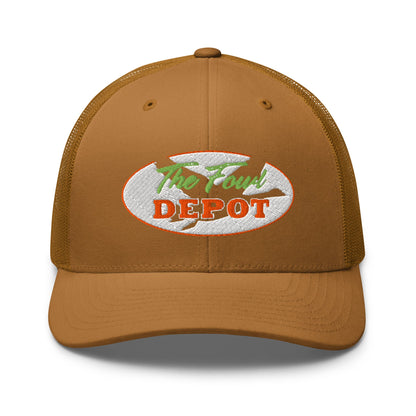 This six-panel trucker cap with a mesh back will be a comfy and classic choice for a perfect day in the sun. • 60% cotton, 40% polyester • Mid-profile cap with a low-profile embroidery area • Structured, six-panel cap • 3.5″ crown (8.9 cm) • Hard buckram