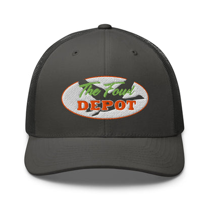 This six-panel trucker cap with a mesh back will be a comfy and classic choice for a perfect day in the sun. • 60% cotton, 40% polyester • Mid-profile cap with a low-profile embroidery area • Structured, six-panel cap • 3.5″ crown (8.9 cm) • Hard buckram