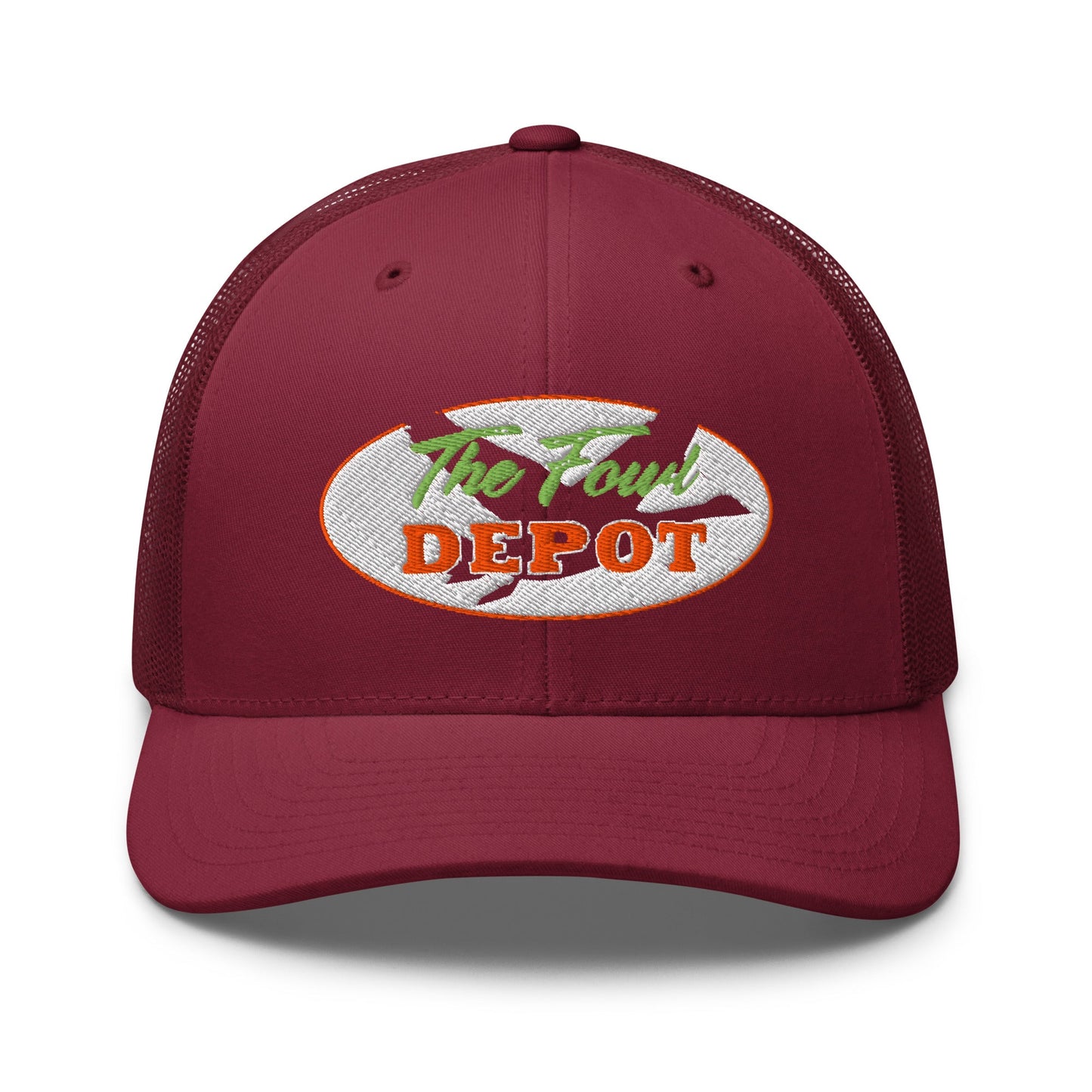 This six-panel trucker cap with a mesh back will be a comfy and classic choice for a perfect day in the sun. • 60% cotton, 40% polyester • Mid-profile cap with a low-profile embroidery area • Structured, six-panel cap • 3.5″ crown (8.9 cm) • Hard buckram