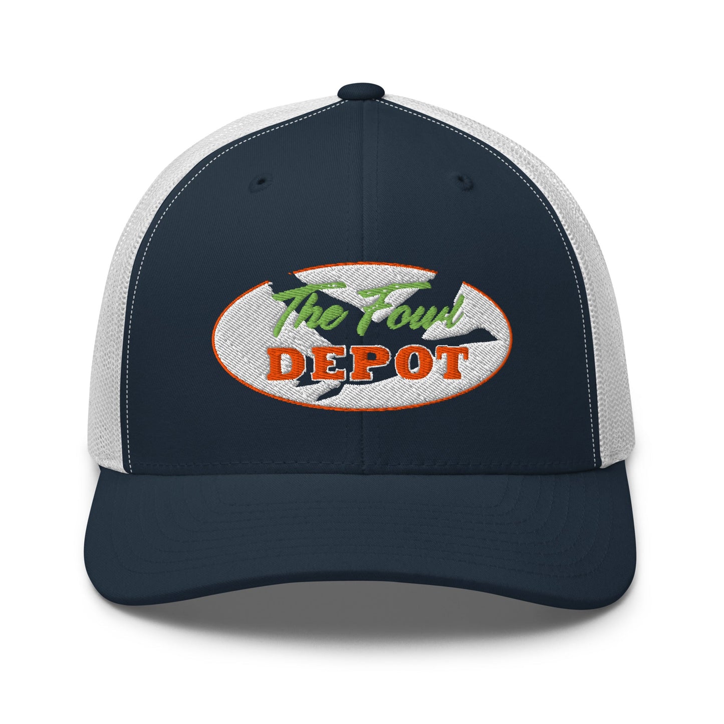 This six-panel trucker cap with a mesh back will be a comfy and classic choice for a perfect day in the sun. • 60% cotton, 40% polyester • Mid-profile cap with a low-profile embroidery area • Structured, six-panel cap • 3.5″ crown (8.9 cm) • Hard buckram