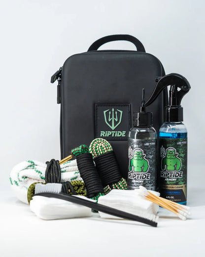 The Ultimate Gun Cleaning Kit - Leather Case was designed to provide the ultimate cleaning solution with everything you need and nothing more. This kit includes a 9mm, 12GA, .30 cal, and .22 Bore Snakes which also fits for .223/5.56, a double-ended nylon